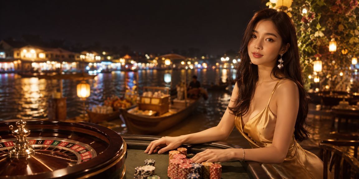 Bàn roulette trực tuyến phong cách Mekong với người chơi Việt Nam tham gia live casino